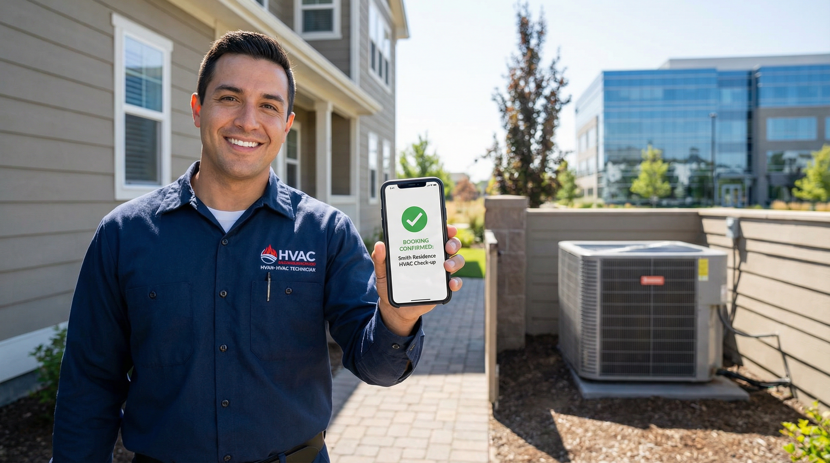 HVAC technician with DispatchVox